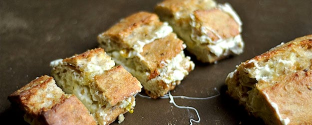 artichoke dip stuffed garlic bread 1