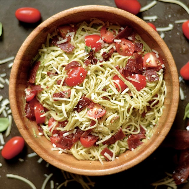 bacon avocado pesto pasta 6