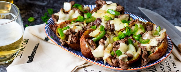 cheesesteak potato skins 1