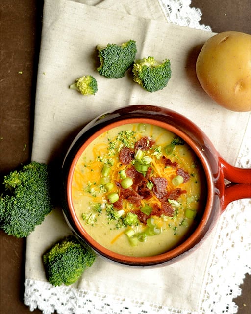instant pot cheddar broccoli  potato soup 2