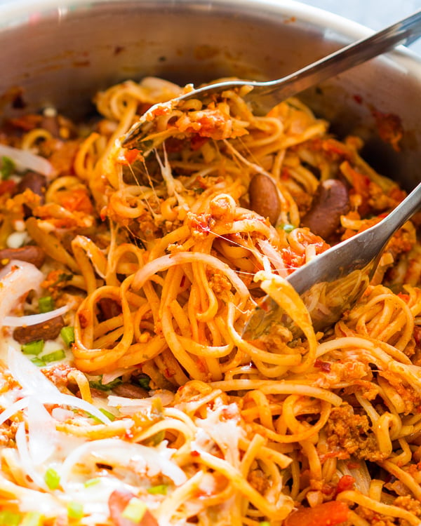 Chili-Pasta Skillet