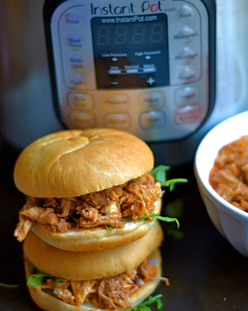 instant pot pulled pork barbecue sandwiches 2