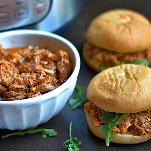 Instant Pot Pulled Pork Barbecue Sandwiches
