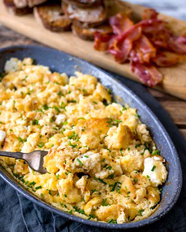 baked scrambled eggs for two