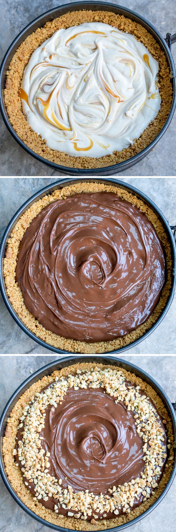 easy nutella salted caramel cheesecake 2