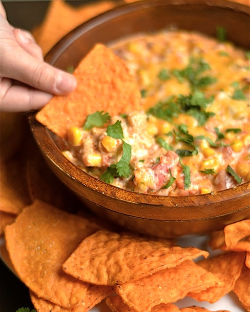 instant pot cheesy southwest corn bacon dip 2