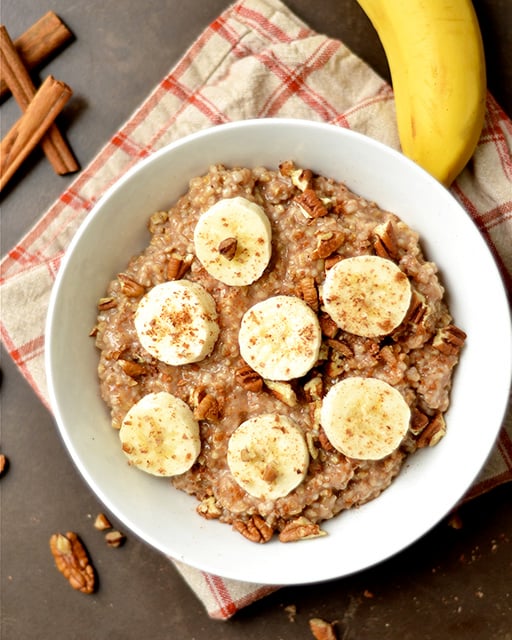 instant pot maple banana bread oatmeal 3