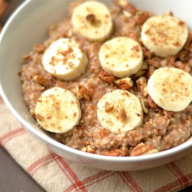 instant pot maple banana bread oatmeal 4