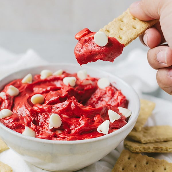 red velvet cake batter dip 4