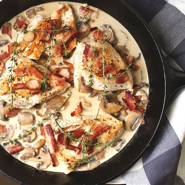 creamy skillet chicken bacon 3