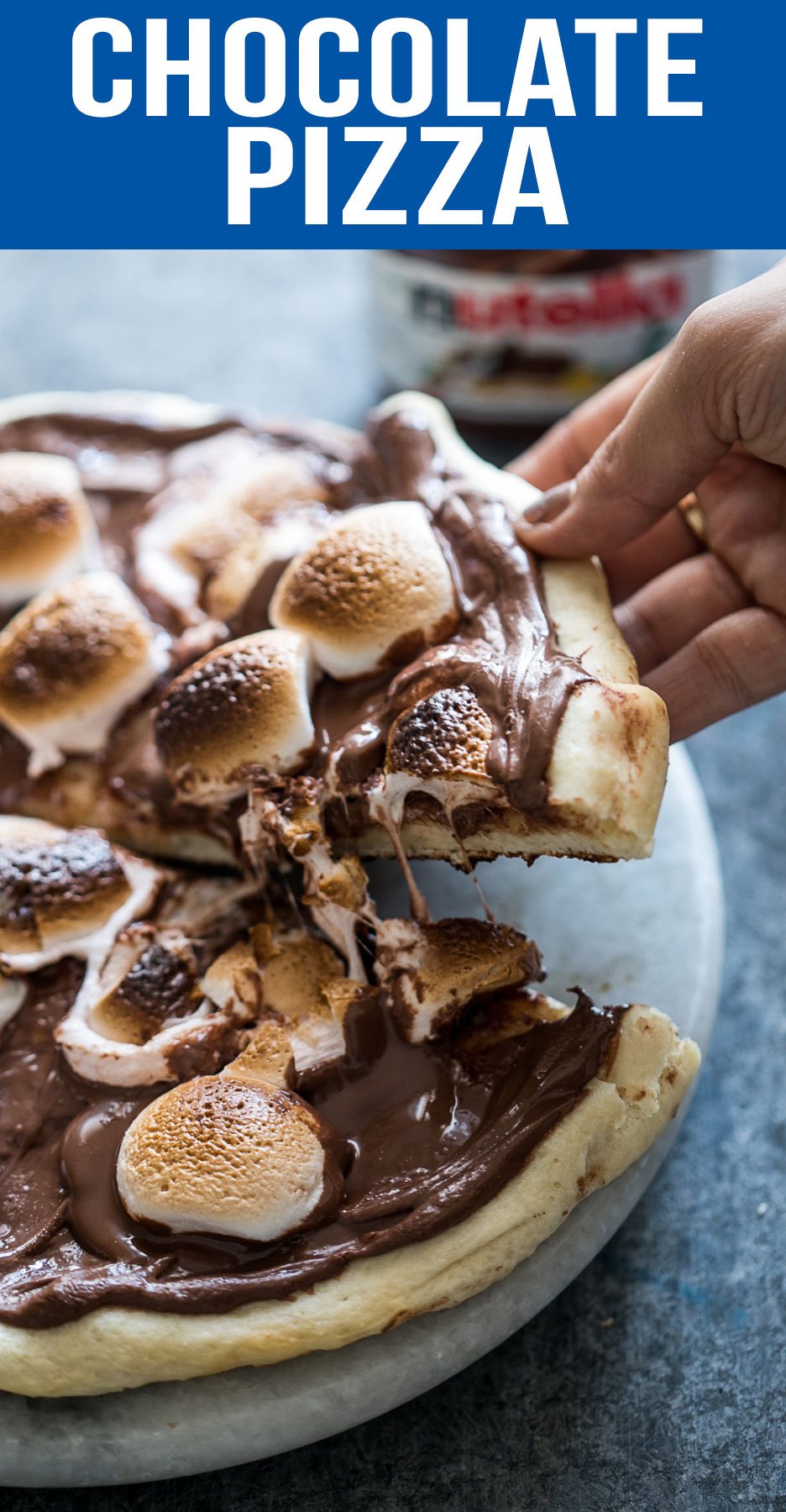 smores chocolate pizza pin