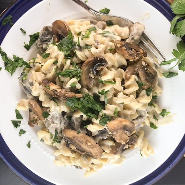 easy vegan mushroom alfredo 7