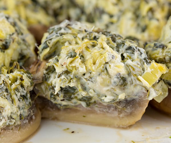 spinach artichoke stuffed mushrooms 4