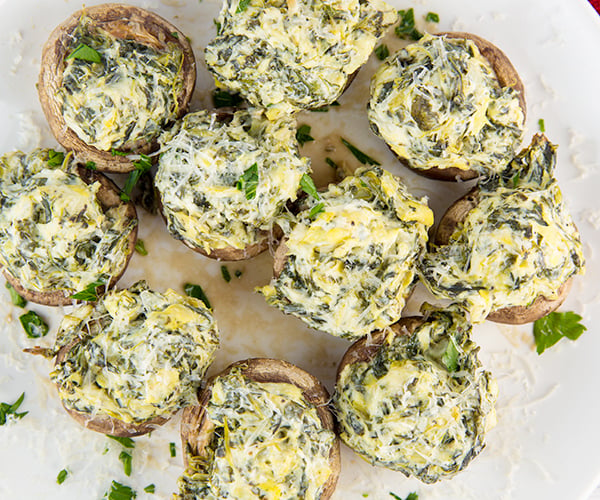 spinach artichoke stuffed mushrooms 5