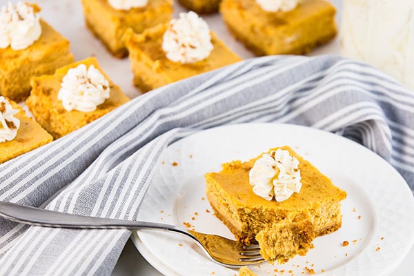 pumpkin cheesecake bars recipe