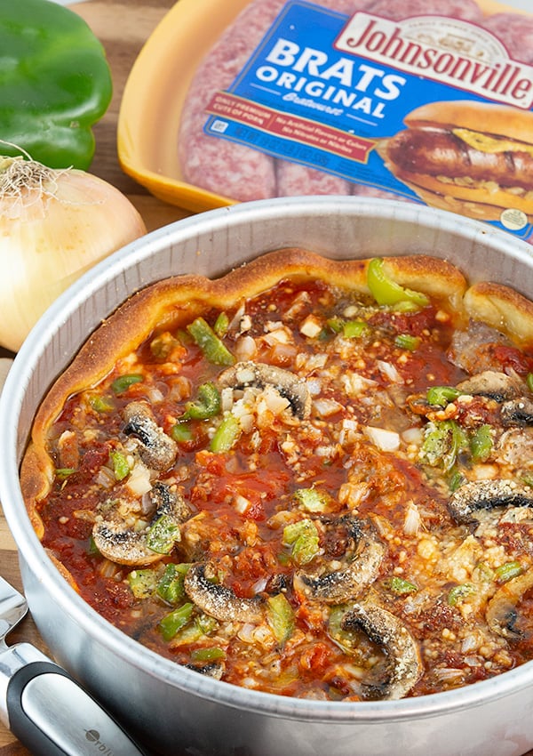 chicago style deep dish brat pizza 2