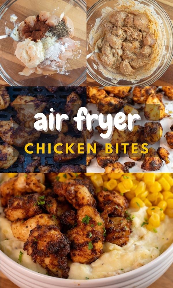 air fryer chicken bites {without breading} 6