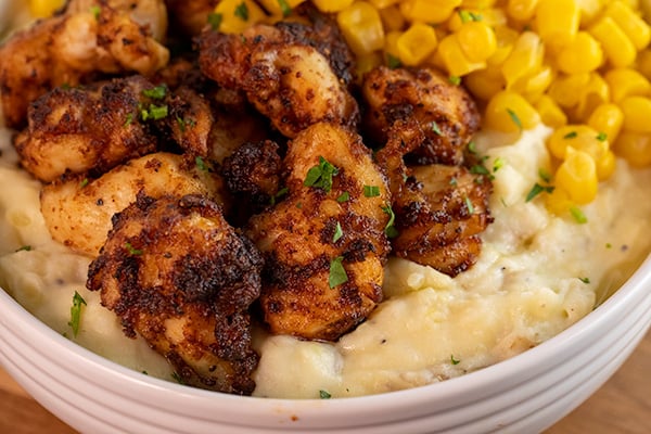 air fryer chicken bites {without breading} 7