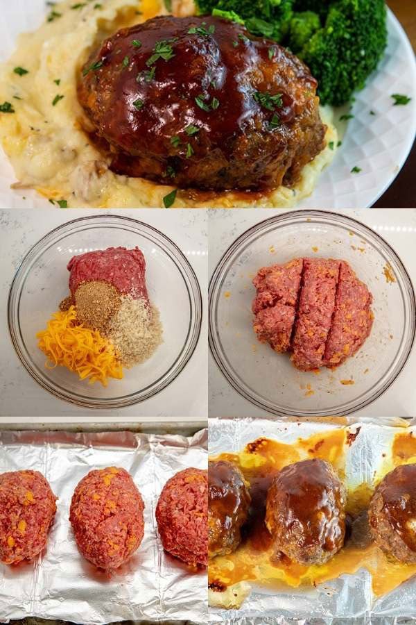 step by step instructions of how to make mini meatloaf in the oven
