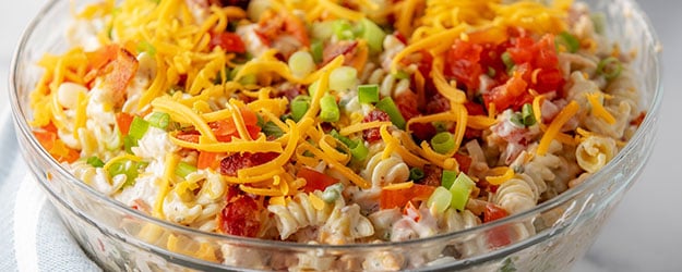 chicken bacon ranch pasta salad 1