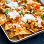 easy baked BBQ chicken nachos