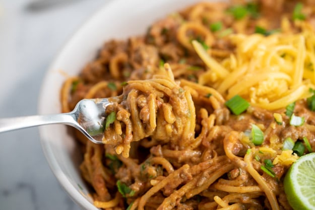 one pot taco spaghetti 3