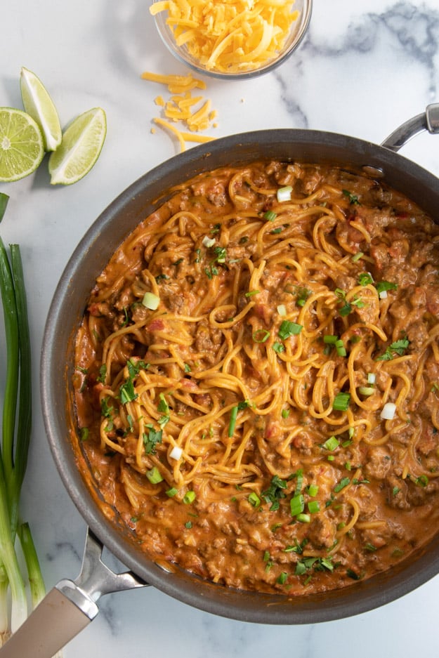 one pot taco spaghetti 4