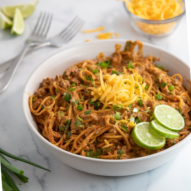 one pot taco spaghetti 5