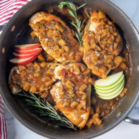 chicken with apple cider sauce