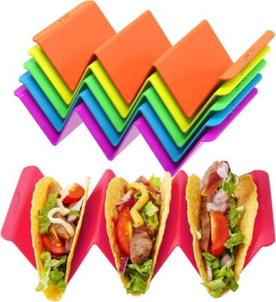 colorful taco holders