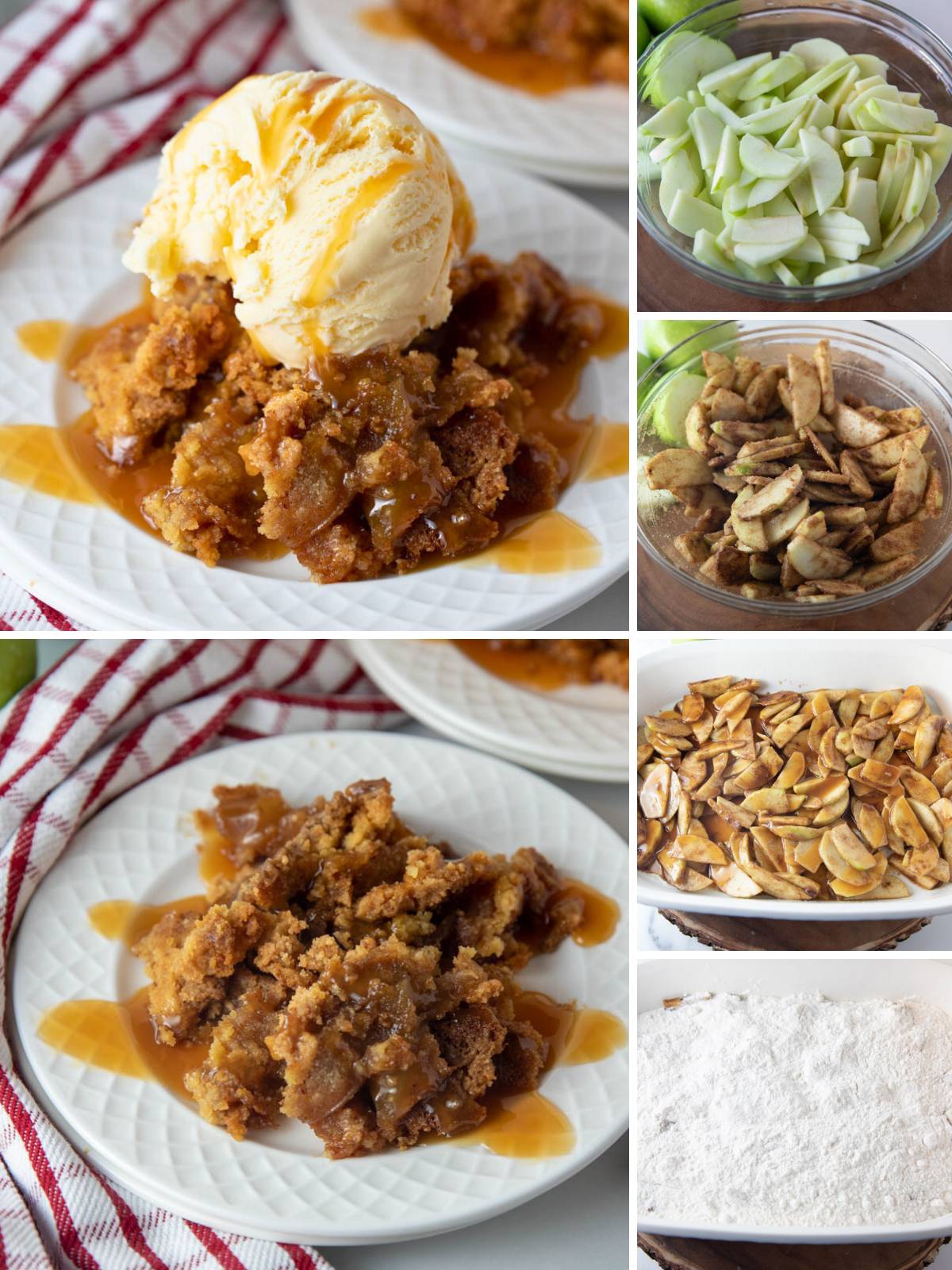 steps for how to make caramel apple dump cake