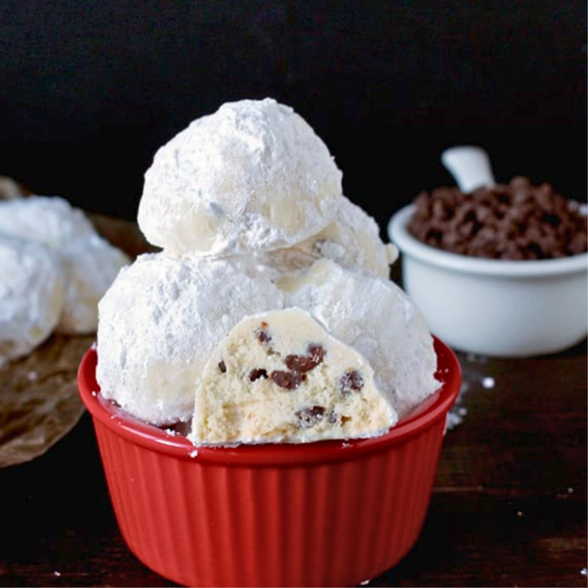 chocolate chip snow ball cookies