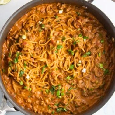 one pot taco spaghetti