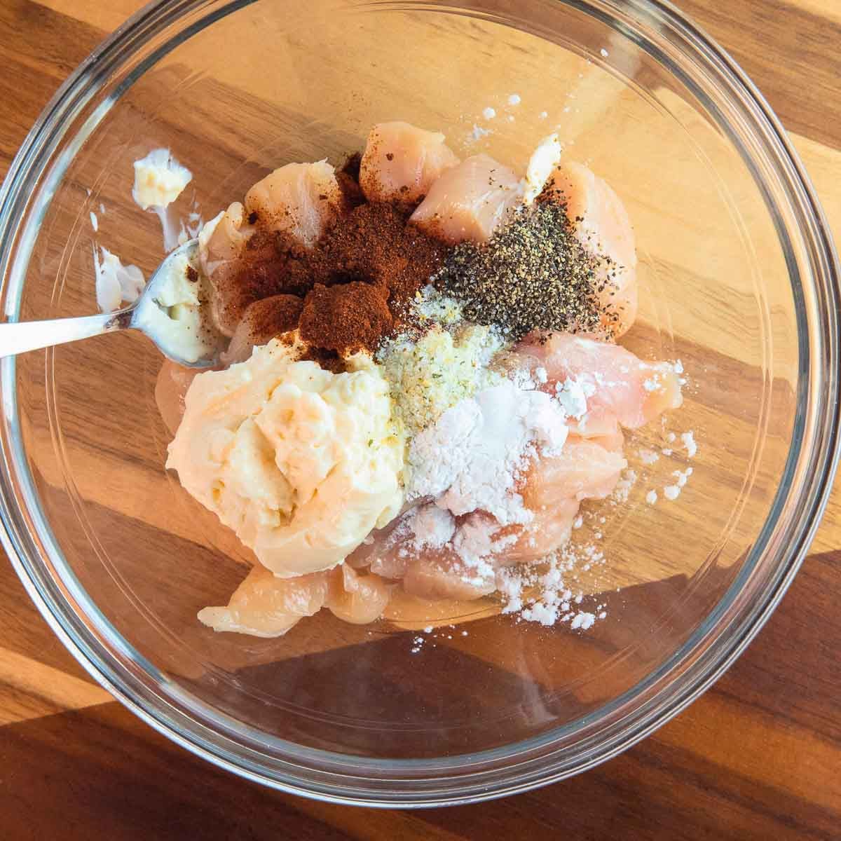 how to make air fryer chicken bites without breading