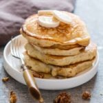 easy banana pancakes on a plate