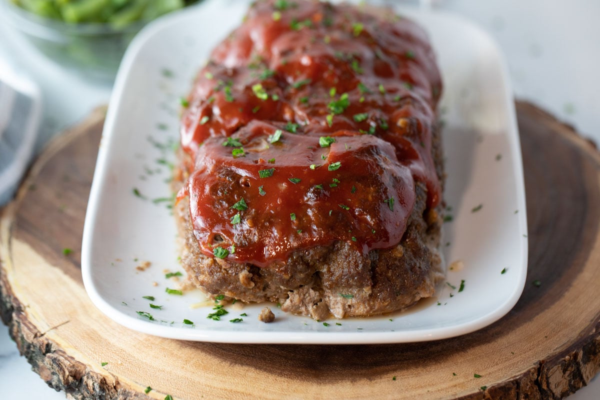 plate of Lipton Onion Soup Meatloaf