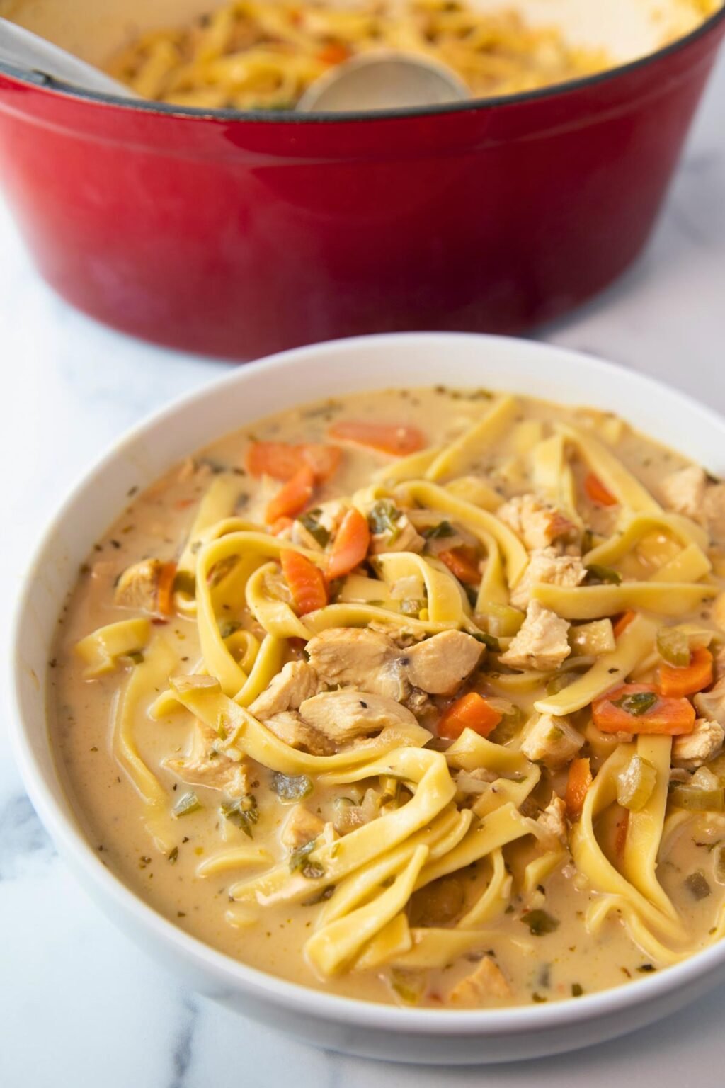 Creamy Chicken Noodle Soup - CenterCutCook