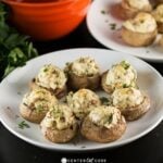 stuffed mushrooms on a plate