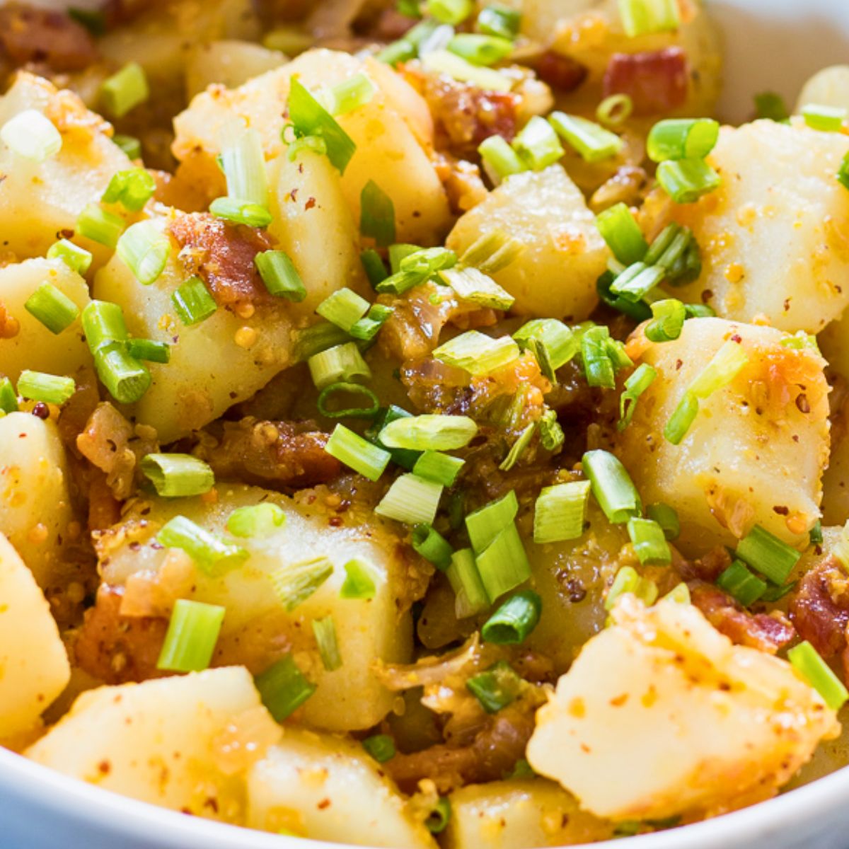 old fashioned warm German potato salad