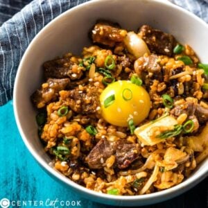 bowl of Korean Beef Fried Rice