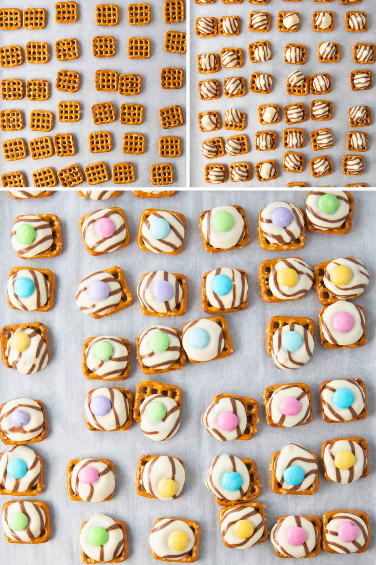 easy easter pretzel treat instruction steps