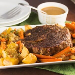 the best pot roast served with potatoes, onions and carrots