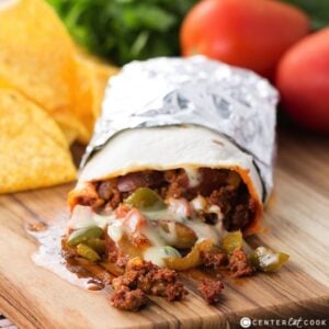 Chorizo, Potato, and Queso Burrito