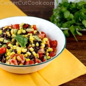 bowl of Corn, Black Bean, Avocado, and Tomato Salad