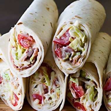 BLT wraps with secret sauce