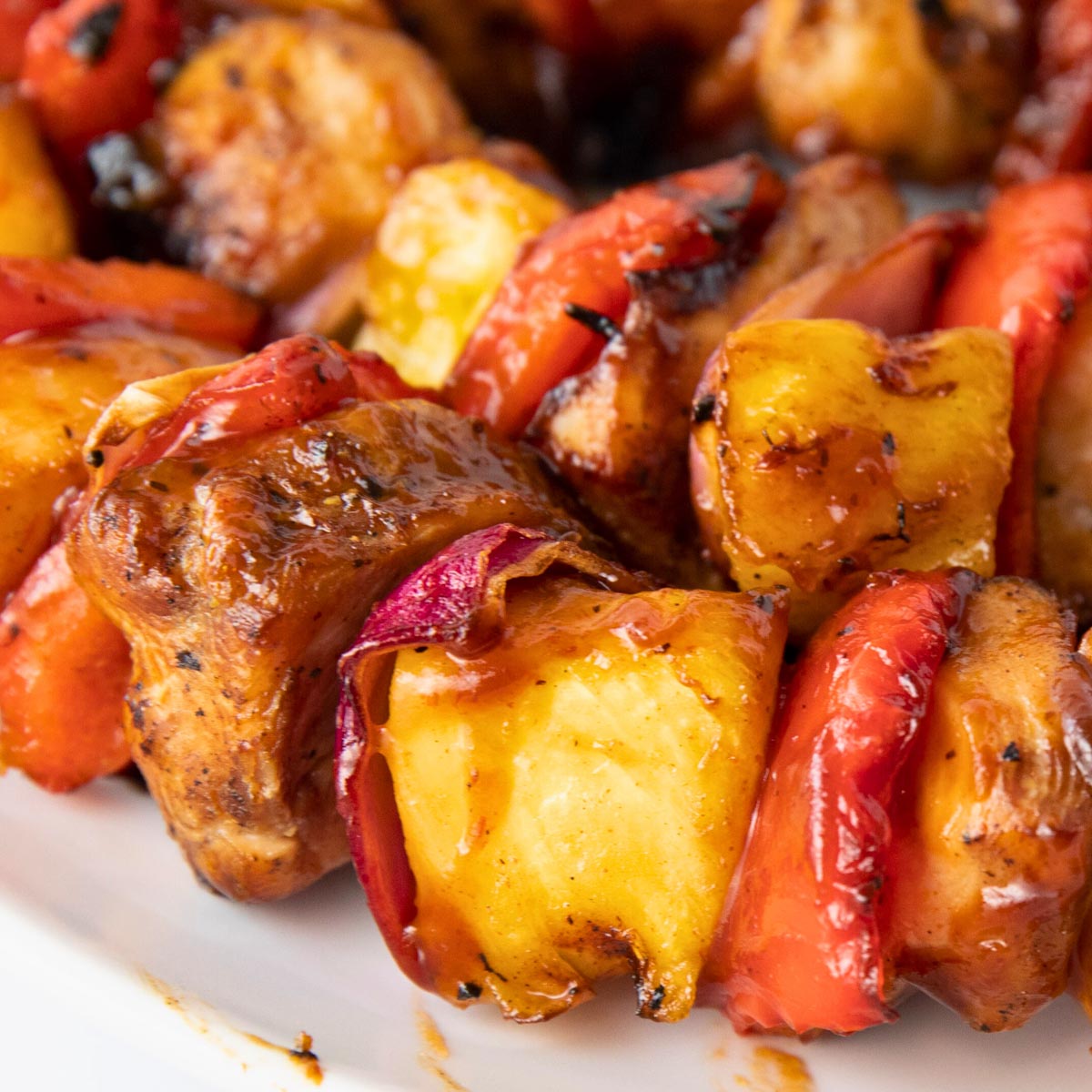 grilled BBQ Chicken kabobs