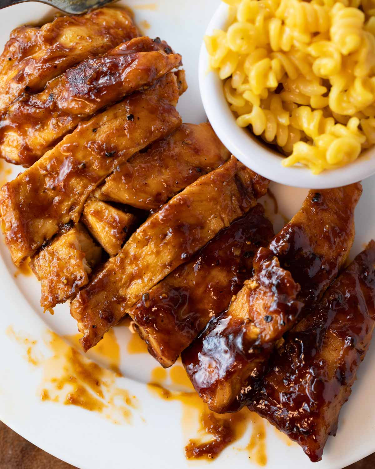 chicken with BBQ pan sauce