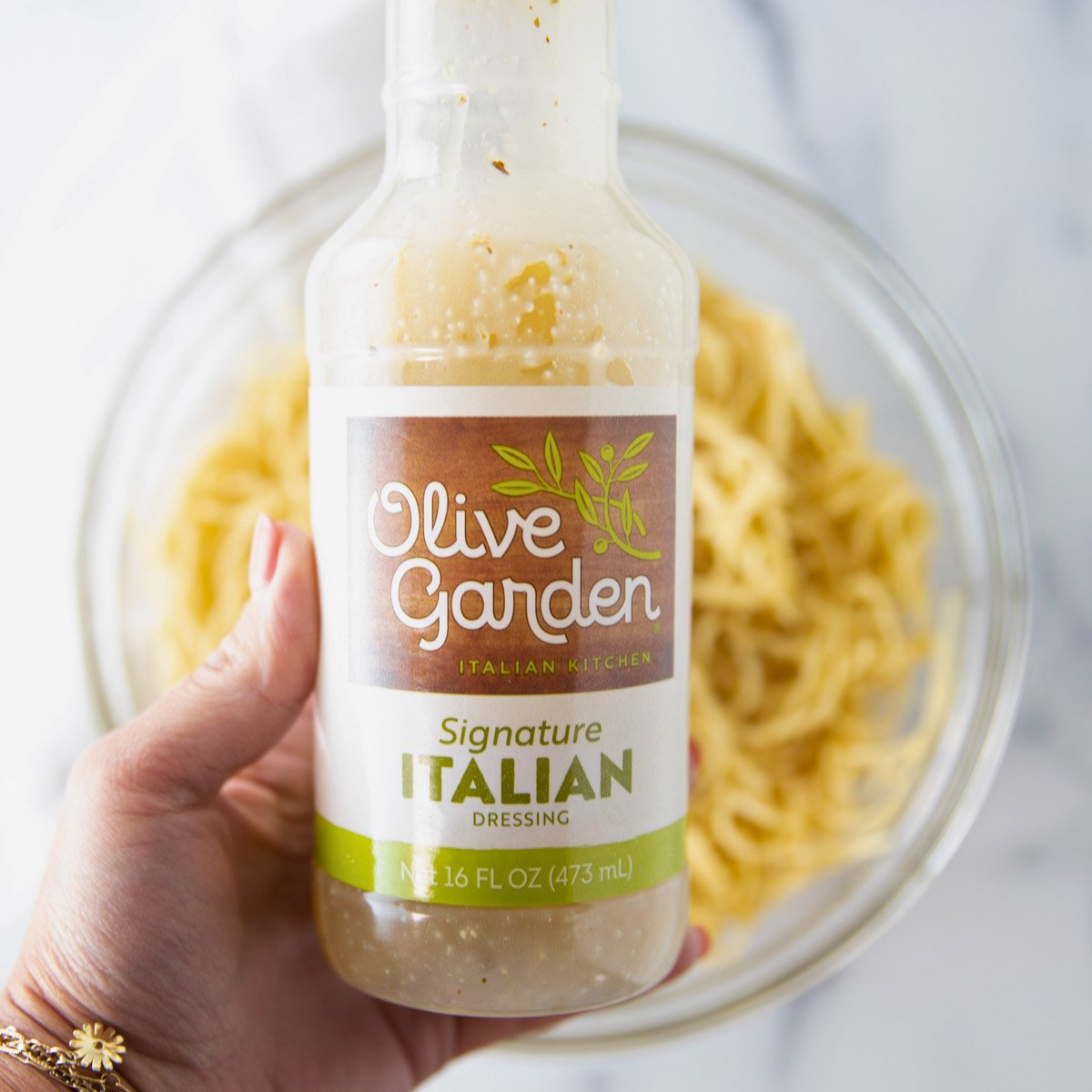 bottle of Italian salad dressing