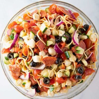 Italian spaghetti pasta salad