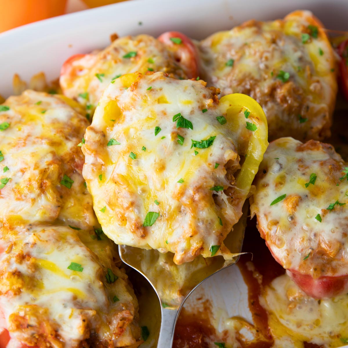 easy chicken stuffed bell peppers